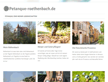 Tablet Screenshot of petanque-roethenbach.de